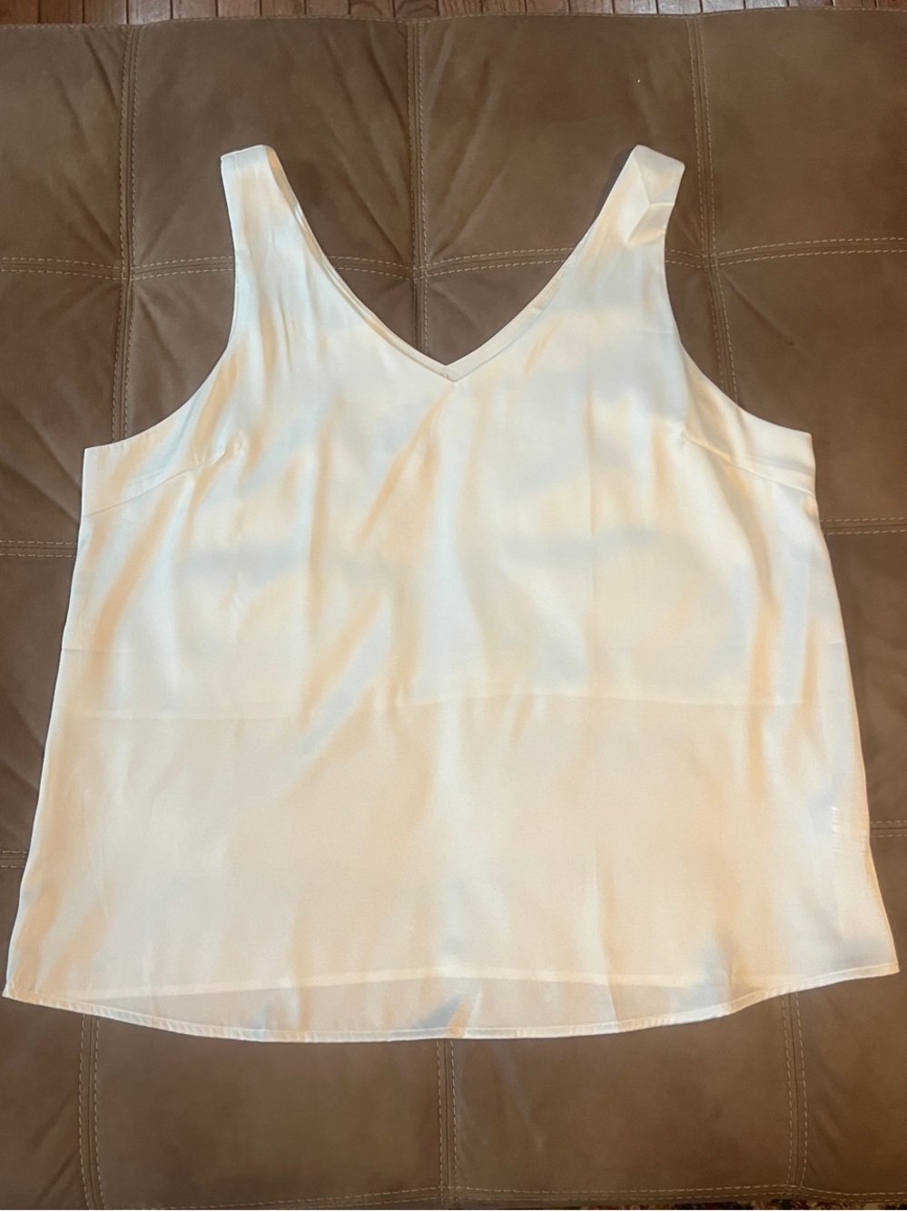 Classic V-Neck Cream Sleeveless Camisole